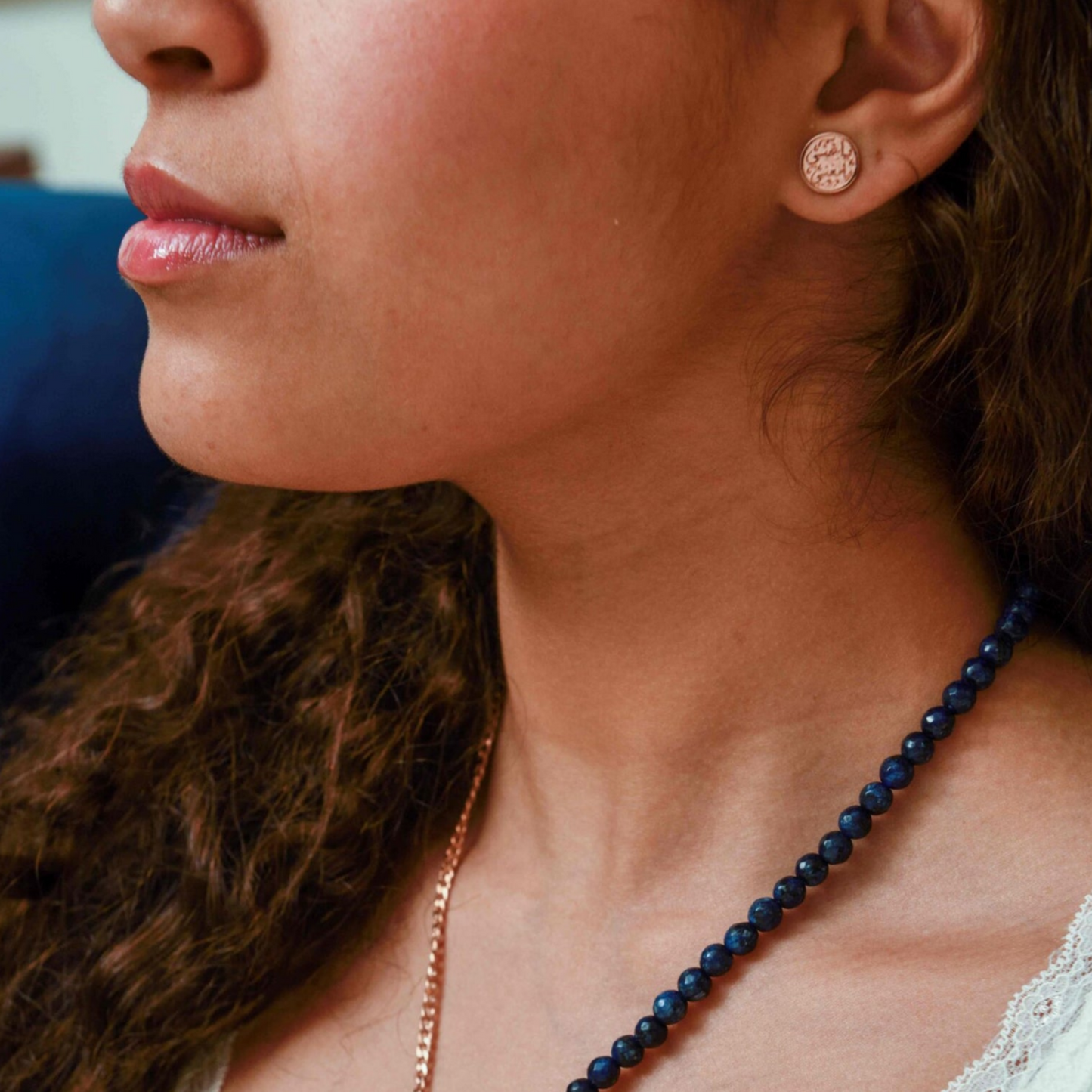 Brass Earring rose gold plated