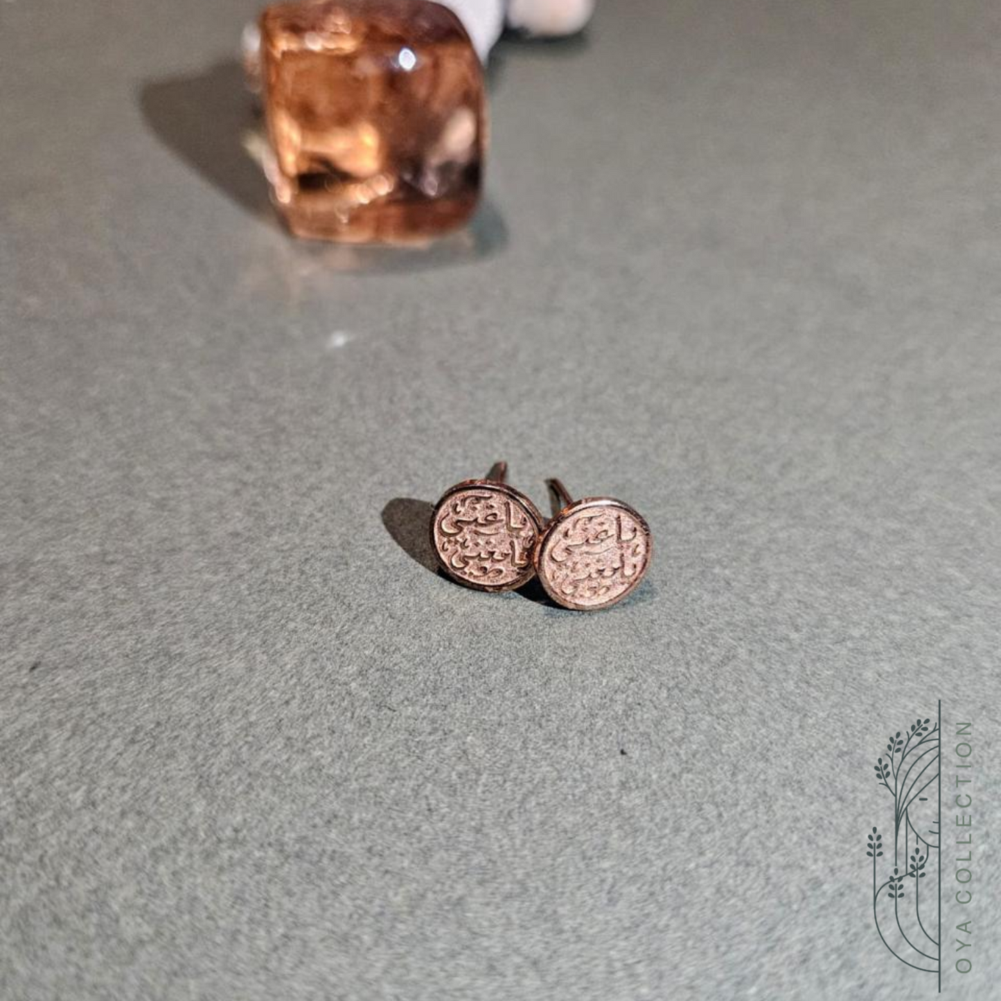 Brass Earring rose gold plated