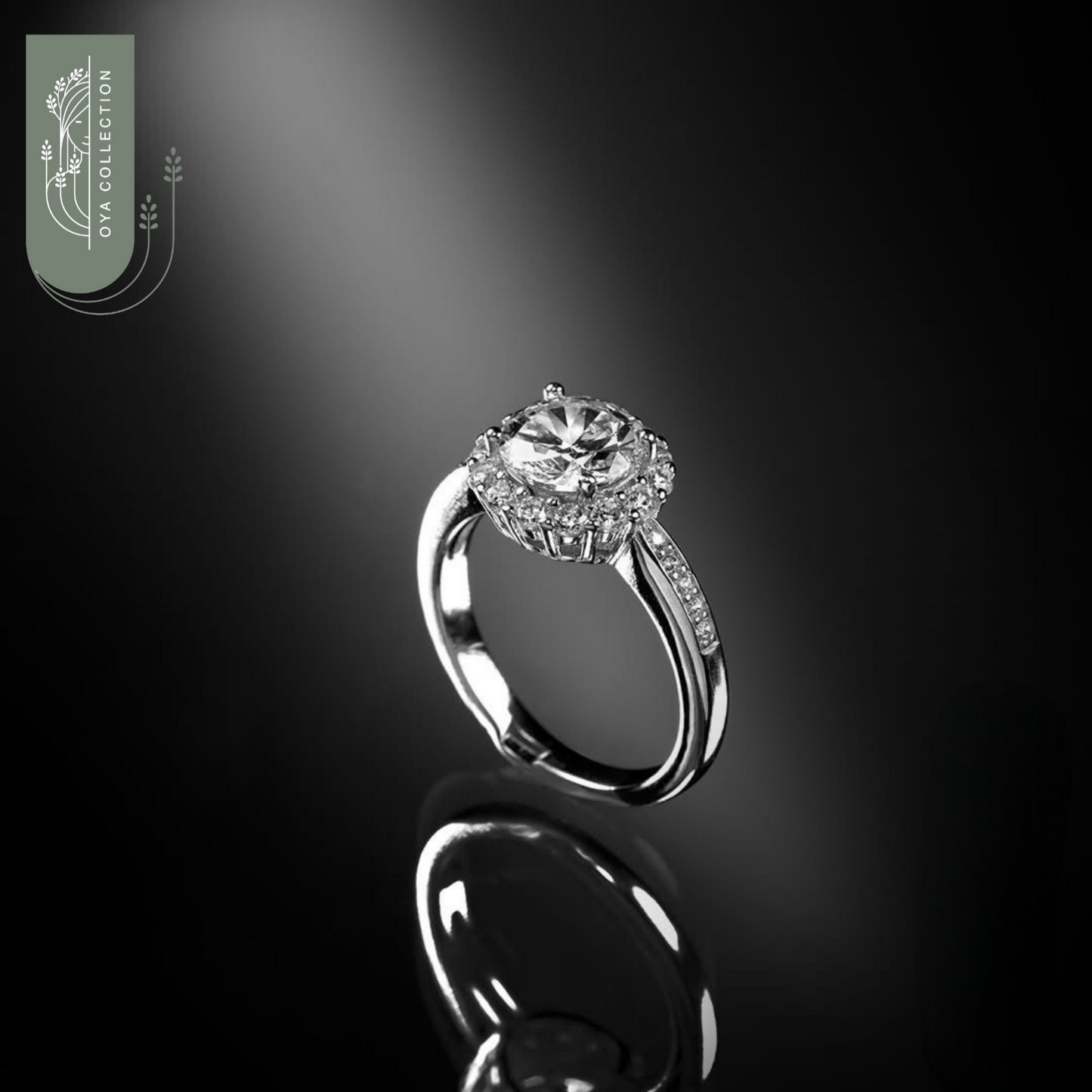 Silver 925 Round Zirconia stone Ring
