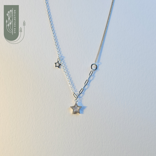 Silver 925 Necklace, Star shape