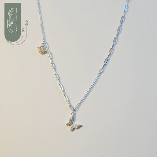 Silver 925 Necklace - Butterfly pendant